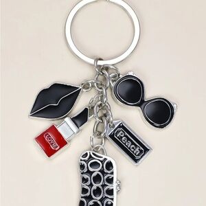 Lips and Bag Key Charm Keychain NIP